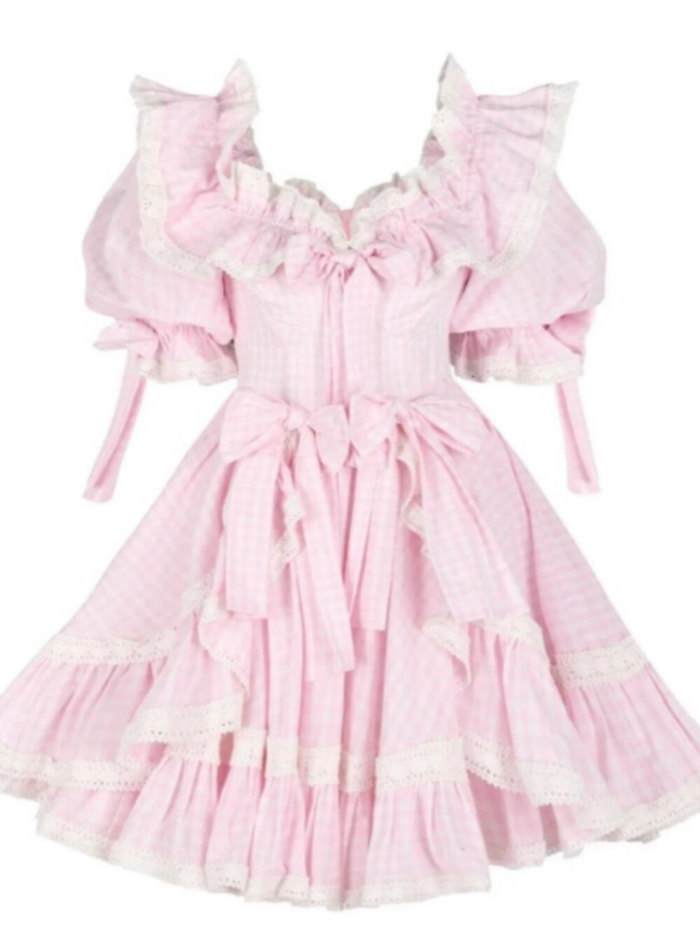 Selkie | NWT The Pink Gingham Mini Carriage Dress